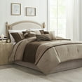thumbnail image 1 of Madison Park Palisades 7-Piece Polyester Solid Pieced Comforter Set in Brown, 1 of 9