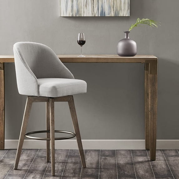 Madison Park Pearce Grey Bar Stool with Swivel Seat MP104-1052