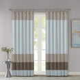 thumbnail image 1 of Madison Park Pintuck Lined Curtain Panel, Amherst Window Curtain, 50" x 84", Blue, 1 of 6