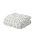 thumbnail image 1 of Madison Park Polyester Machine Ruched Throw in Silver Grey Finish MP50-8106, 1 of 5
