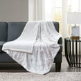 thumbnail image 1 of Madison Park Polyester Marble Printed Knitted Long Fur Throw MP50-6877, 1 of 5