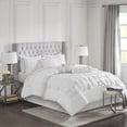 thumbnail image 1 of Madison Park Queen Comforter Sets, 7-Piece Tufted Pintuk Bed in a Bag Bed Set, Satin Luxury White Comforter Bedding Set with Decor Pillow, 1 of 11