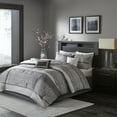 thumbnail image 1 of Madison Park Rhapsody Comforter Set, Grey/Taupe - Cal King, 1 of 5