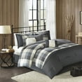 thumbnail image 1 of Madison Park Ridge 7 Piece Herringbone Comforter Set in Grey, 1 of 5