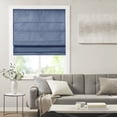 thumbnail image 1 of Madison Park Roman Window Curtains, Cordless Curtains for Living Room, Blue, 35” x 64”, 1 of 7
