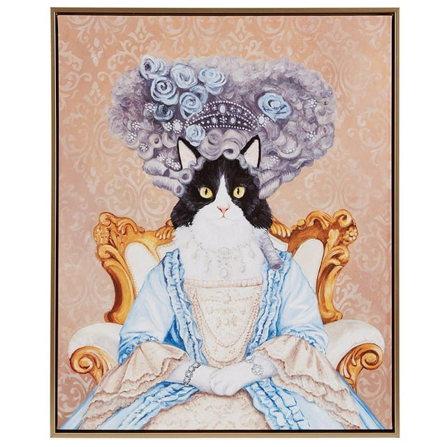 Madison Park Royal Cat Portrait Renaissance-inspired Kitty Framed ...