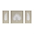 thumbnail image 1 of Madison Park Sabal 3-piece Palm Rice Paper Framed Shadow Box in Off White, 1 of 11