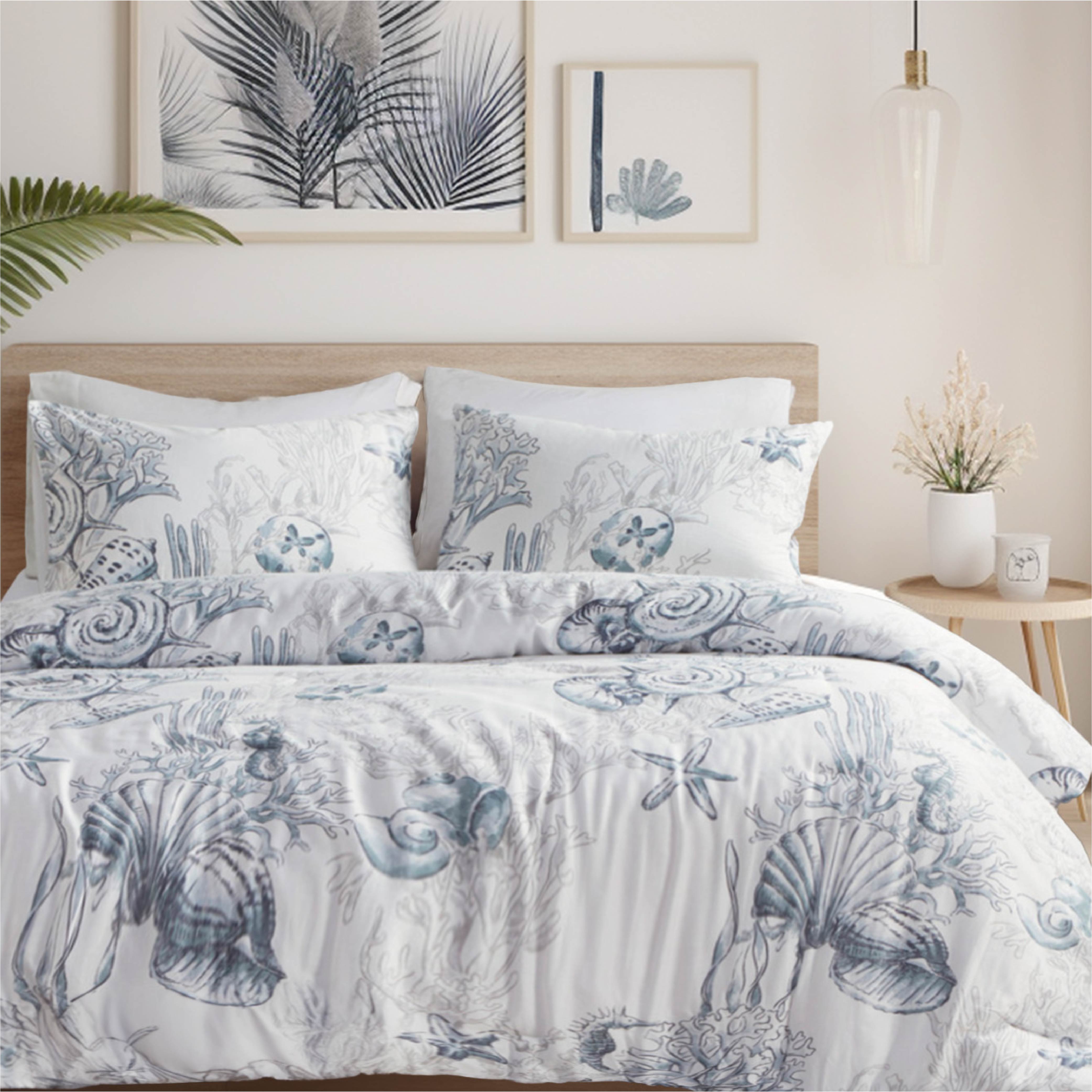 3Piece Imperial Real 3D Oversized Turqoise blue Comforter Set