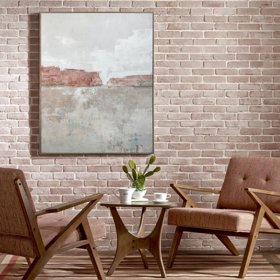 Madison Park Sedona Framed Pumice Canvas - Blush Canyon, 32.58"W x 40.58"H x 1.94"D