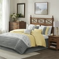 thumbnail image 1 of Madison Park Serene 7-Piece Fabric Embroidered Comforter Set - Yellow, 1 of 11