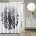 thumbnail image 1 of Madison Park Floral Shower Curtain, Washable, 12 Button Holes, Grey, 72" X 72", 1 of 6