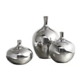 thumbnail image 1 of Madison Park Signature 3-Piece Transitional Ceramic Vase Set in Silver, 1 of 4