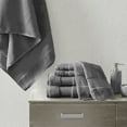 thumbnail image 1 of Madison Park Signature 6-Piece Transitional Cotton Bath Towel Set in Charcoal, 1 of 5