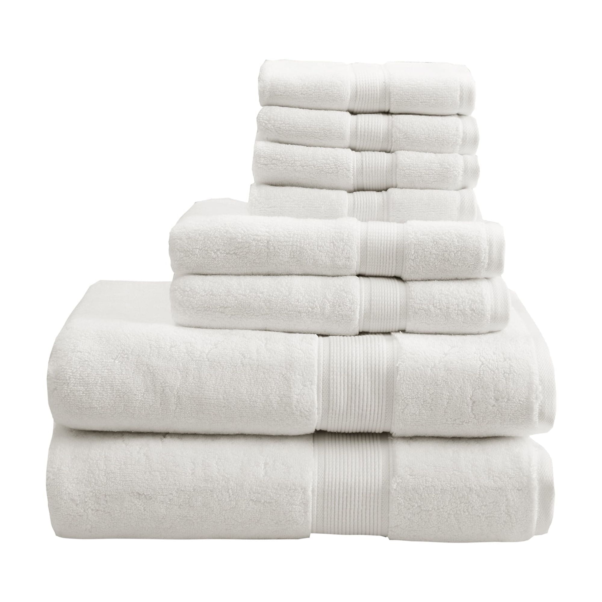 Oversized Cream Turkish Cotton 8-Piece Towel Set