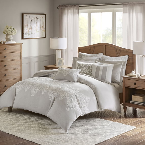 Madison Park Signature Barely 8-Piece Polyester Comforter Set in Natural