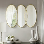 Madison Park Signature Eclipse Modern Contemporary Glam Luxury Gold Trio Wall Mirror, 40"W x 30"H x 1.77"D