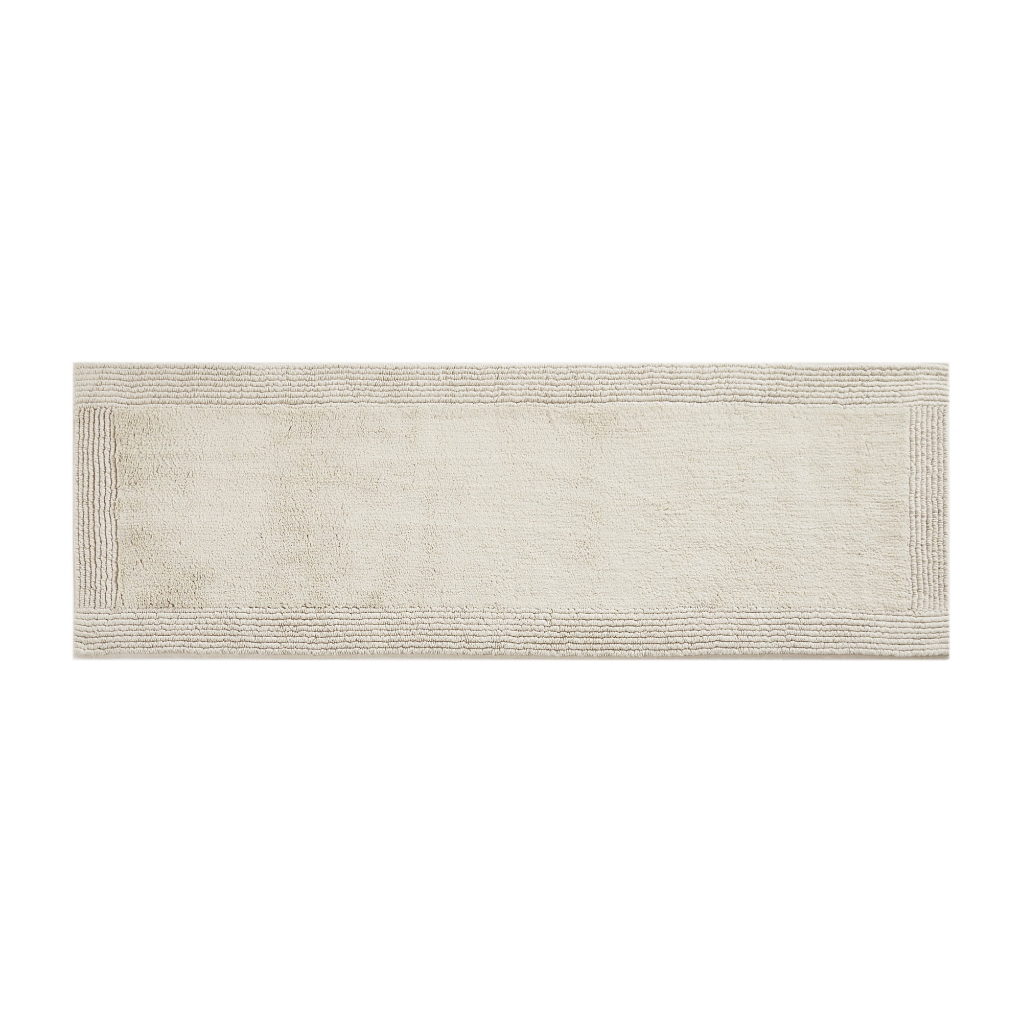 Splendor Taupe Cotton Tufted Reversible Bath Rug 24" x 72"