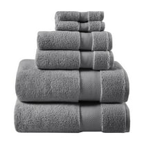 Madison Park Signature Splendor 6-Piece Cotton Towel Set in Charcoal