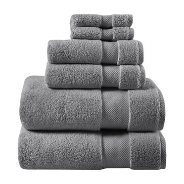 Madison Park Signature Splendor 6-Piece Cotton Towel Set in Charcoal