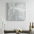 thumbnail image 1 of Madison Park Signature Sunburst 30x30" Hand Painted Dimensional Resin Wall Art in Silver, 1 of 8