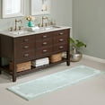 thumbnail image 1 of Madison Park Soft Bath Rug, Skid Resistant 100% Cotton Bathroom Rug, Seafoam, 24" x 72", 1 of 8