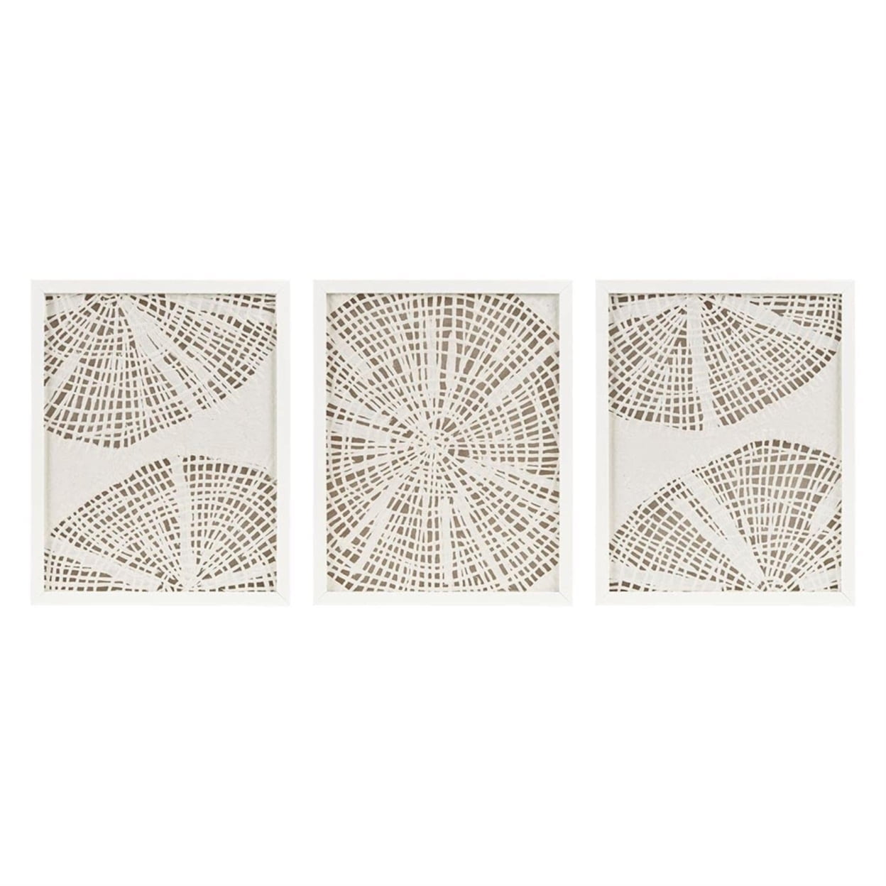 Solana Coastal Abstract Rice Paper Shadowbox Wall Art Set