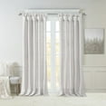 thumbnail image 1 of Madison Park Modern Faux Silk Sheer Curtain Panels for Living Room, 50'' x 84'', Silver, 1 of 8