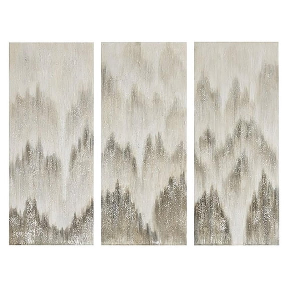 Madison Park Sterling Mist MDF and Paper Heavy Textured Canvas in Gray