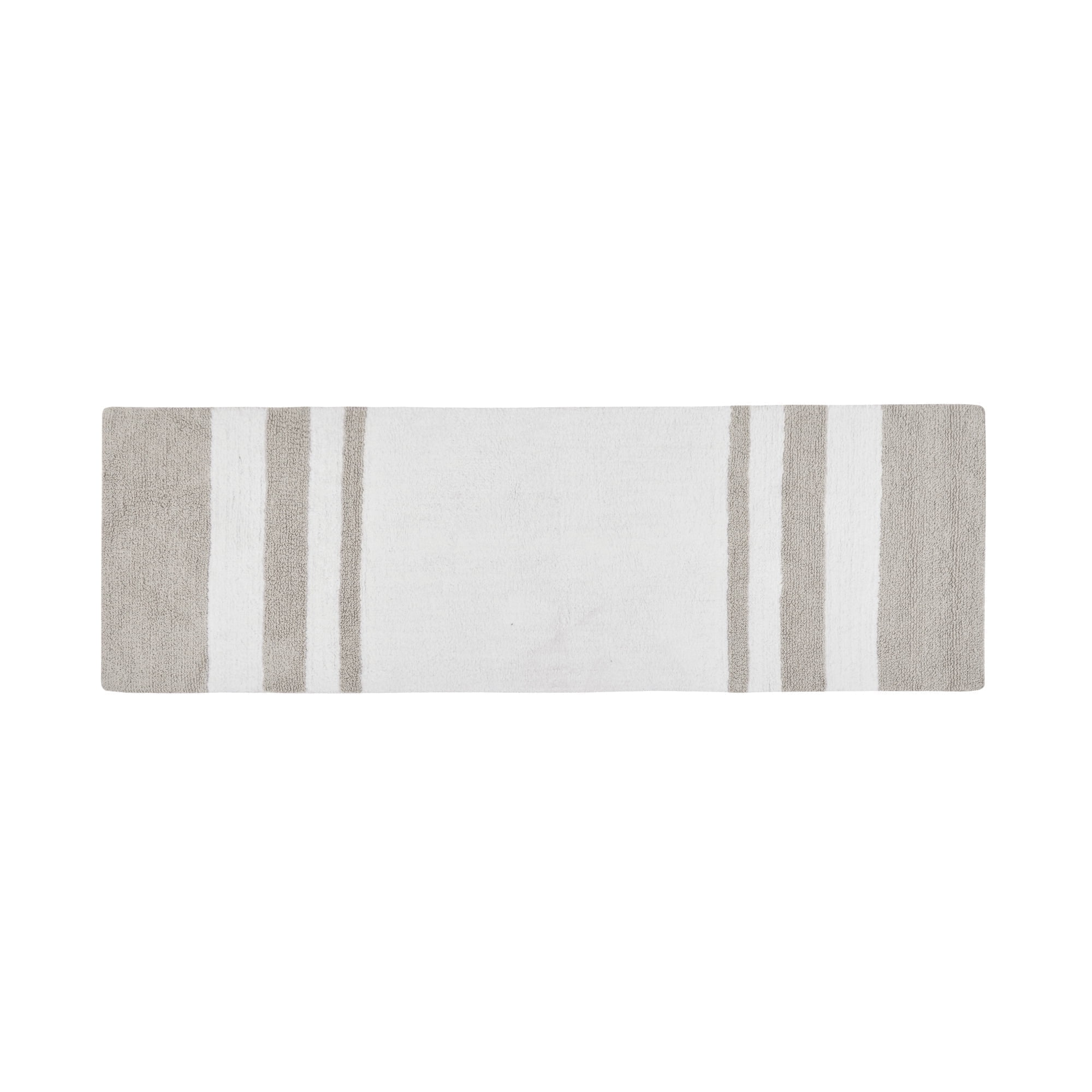 Home Essence Spa Cotton Striped Tufted Reversible Bath Rug