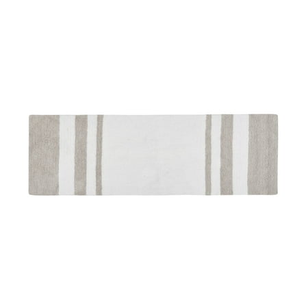 Home Essence Spa Cotton Striped Tufted Reversible Bath Rug