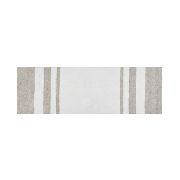 Reversible Bath Rug-Color:Taupe,Size:24x72"