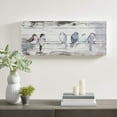 thumbnail image 1 of Madison Park Traditional MDF Wood Perched Birds Hand Painted Plank in Gray, 1 of 7