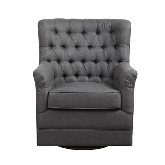 Madison Park Traditional Mathis Mathis Swivel Glider Chair with Gray MP103-1171