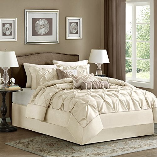 7 Piece Comforter Set-Color:Ivory,Size:Full
