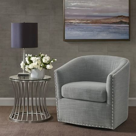 Madison Park Tyler Swivel Chair with Grey Finish MP103-1071