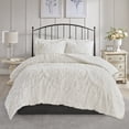 thumbnail image 1 of Madison Park Comforter Sets King Super Soft Comforter Set Tufted Cotton Chenille Damask Off-White, 1 of 5