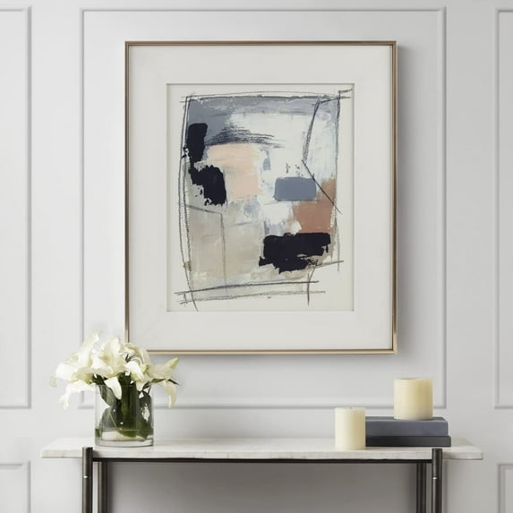 Madison Park Wall Art 27.8"W x 31.8"H Abstract Reveal Framed , Off-White