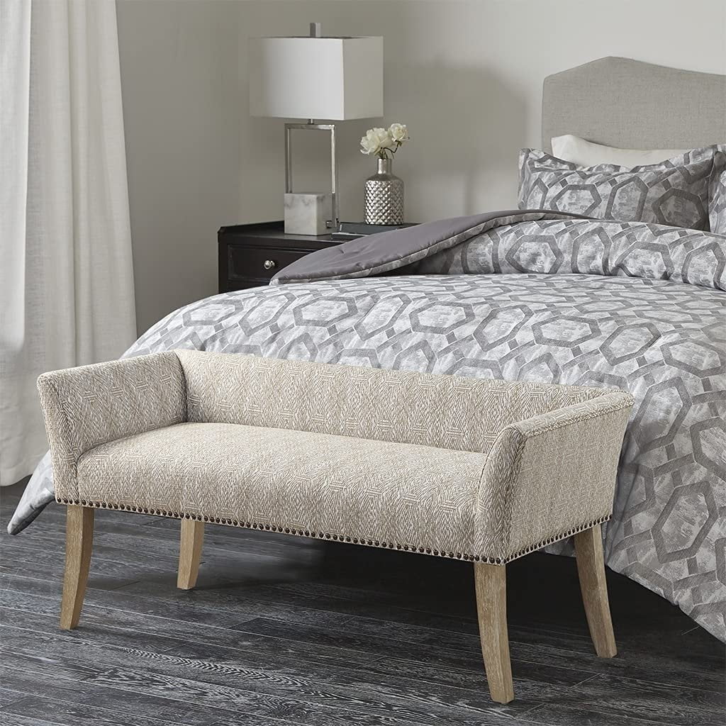 Madison Park Welburn Accent Bench with Taupe Multi Finish MP1050999