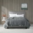 thumbnail image 1 of Madison Park Windom Full/Queen Microfiber Down Alternative Stain Resistant Blanket - Charcoal, 1 of 5