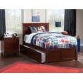 thumbnail image 1 of Madison Platform Bed with Flat Panel Foot Board and Twin Size Urban Trundle Bed in Multiple Colors and Sizes, 1 of 7