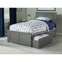 Madison Platform Bed with Matching Foot Board with 2 Urban Bed Drawers in Multiple Colors and Sizes