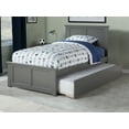 thumbnail image 1 of Madison Platform Bed with Matching Foot Board with Twin Size Urban Trundle Bed in Multiple Colors and Sizes, 1 of 7