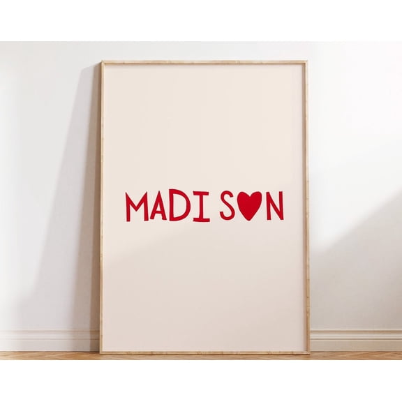 Madison Print Madison Wall Art Madison Wisconsin Art Madison Heart Poster Madison Decor Madison Wi Art Print 1 Print Wall Art, Modern Wall Decor For Living Room, 8x12 UNFRAMED