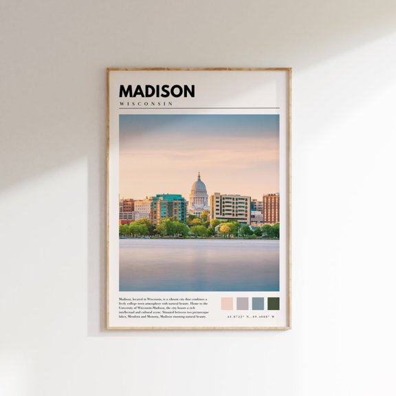 Madison Print Madison Wisconsin Madison Wall Art Madison Photo Madison Artwork P #109, Unframed Paper Print