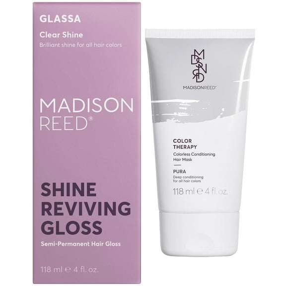 Madison Reed Color Reviving Gloss and Color Therapy Hair Mask Set, Glassa & Pura, 4 fl oz