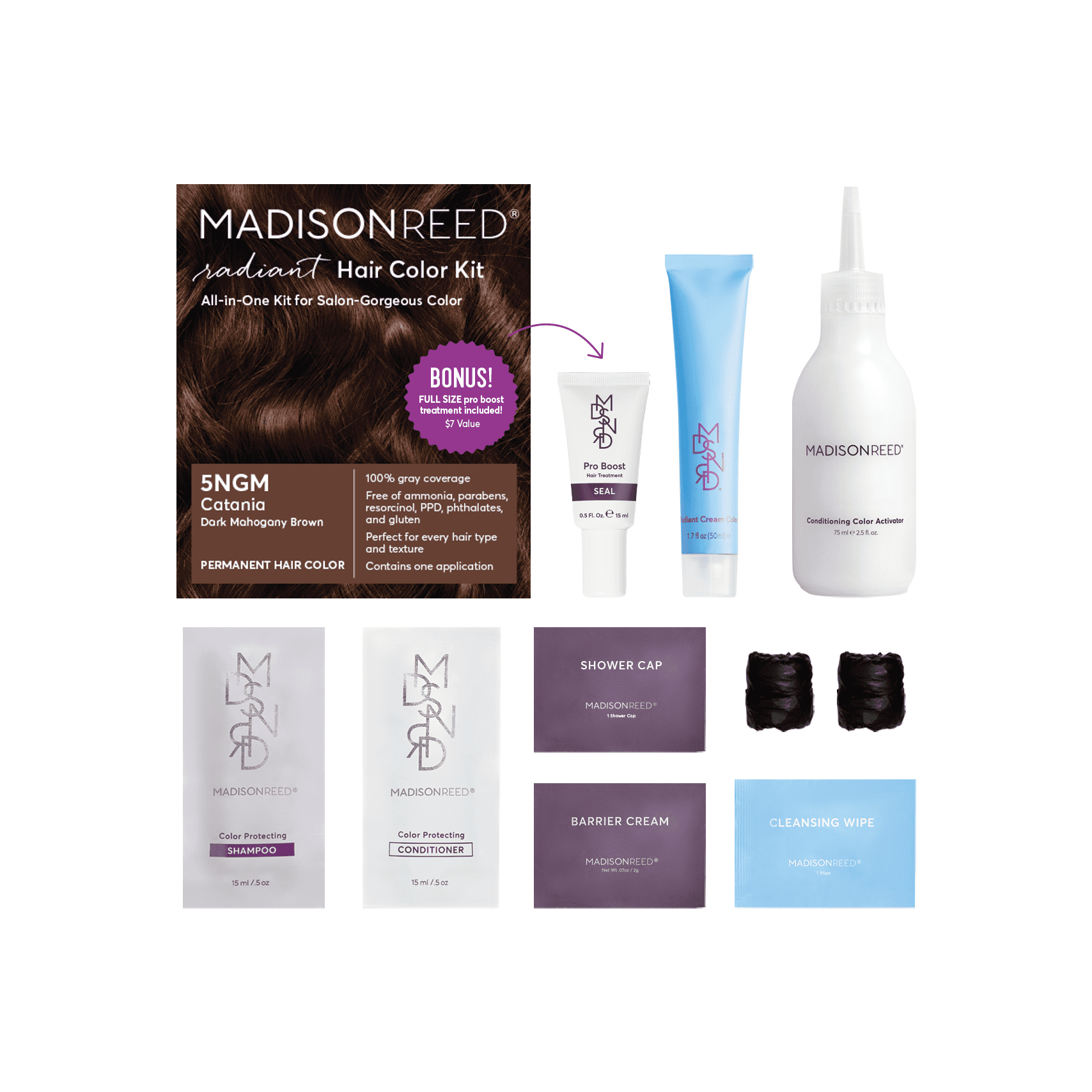 Madison Reed Radiant Permanent Hair Color Kit with Bonus Pro Boost