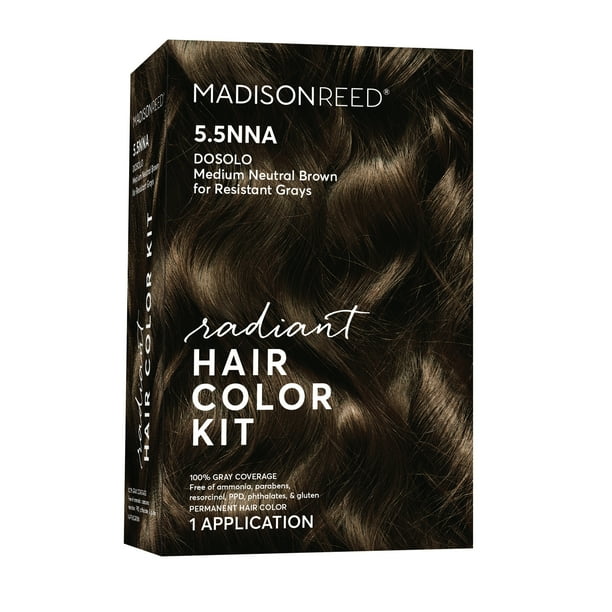 Madison Reed Radiant Permanent Hair Color Kit, Dosolo, (5.5NNA