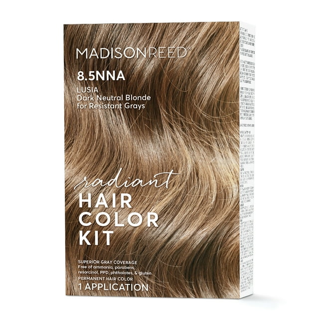 Madison Reed Radiant Permanent Hair Color Kit, Lusia (8.5NNA), Dark