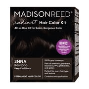 Madison Reed Radiant Permanent Hair Color Kit with Bonus Pro Boost, Positano Black 3NNA, Deep Cool Black