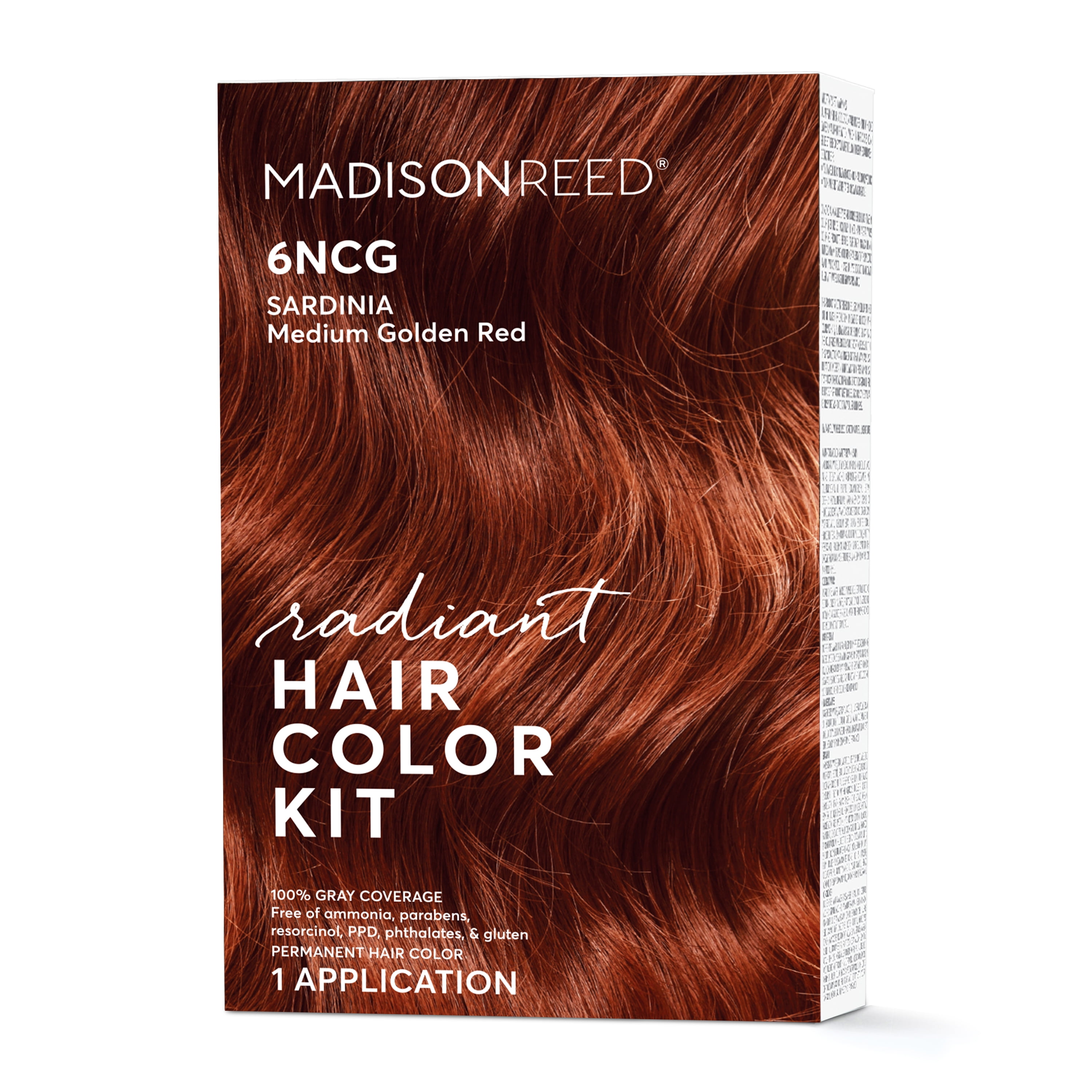 Madison Reed Radiant Permanent Hair Color Kit, Sardinia Red (6NCG